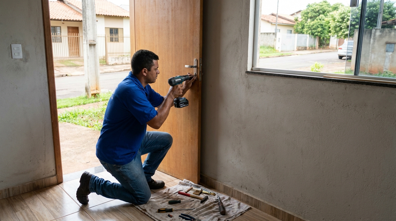 Instalação de Fechadura Residencial profissional na Tapera, Florianópolis‑SC